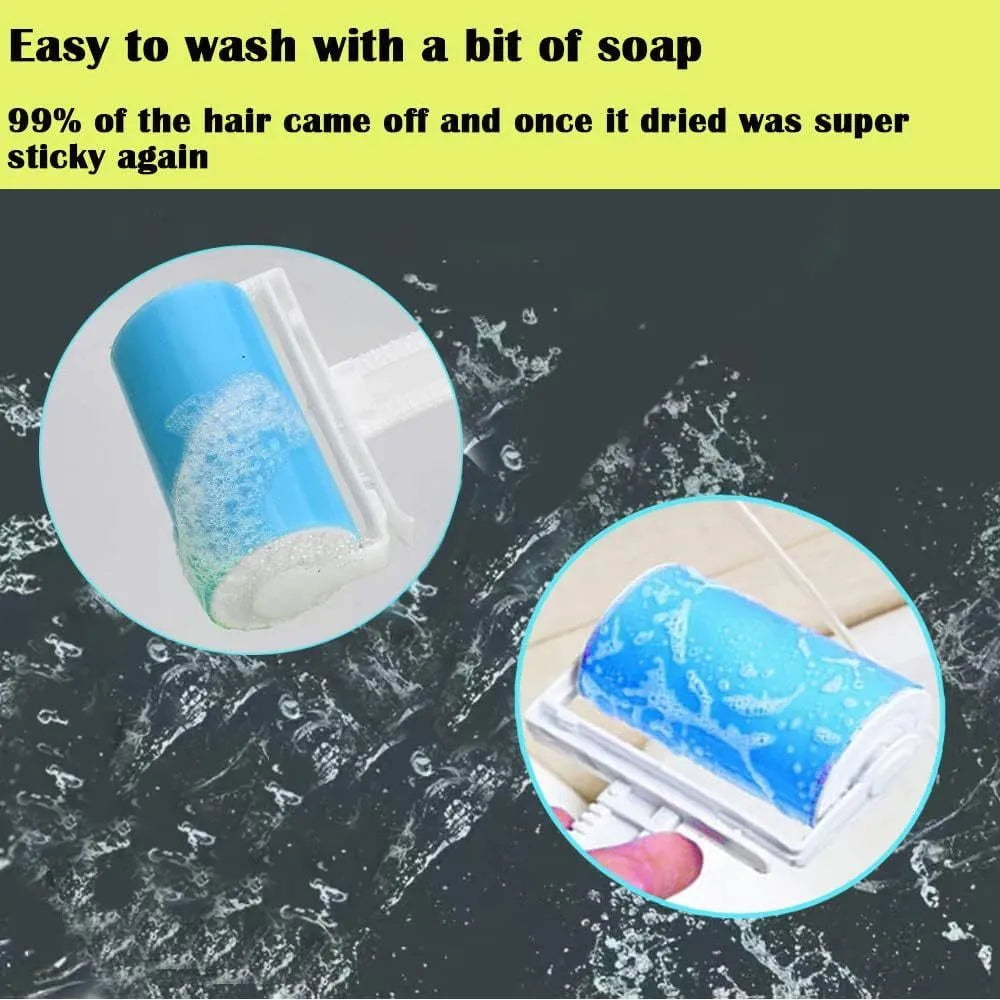 Washable reusable lint roller in choice of colours with protective cover for pet hair removal