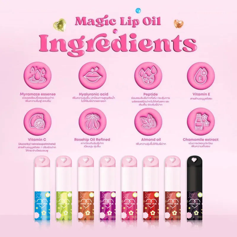 Temperature change water light lip lacquer love pendant moisturizing lip gloss colour changing lip gloss makeup cosmetic