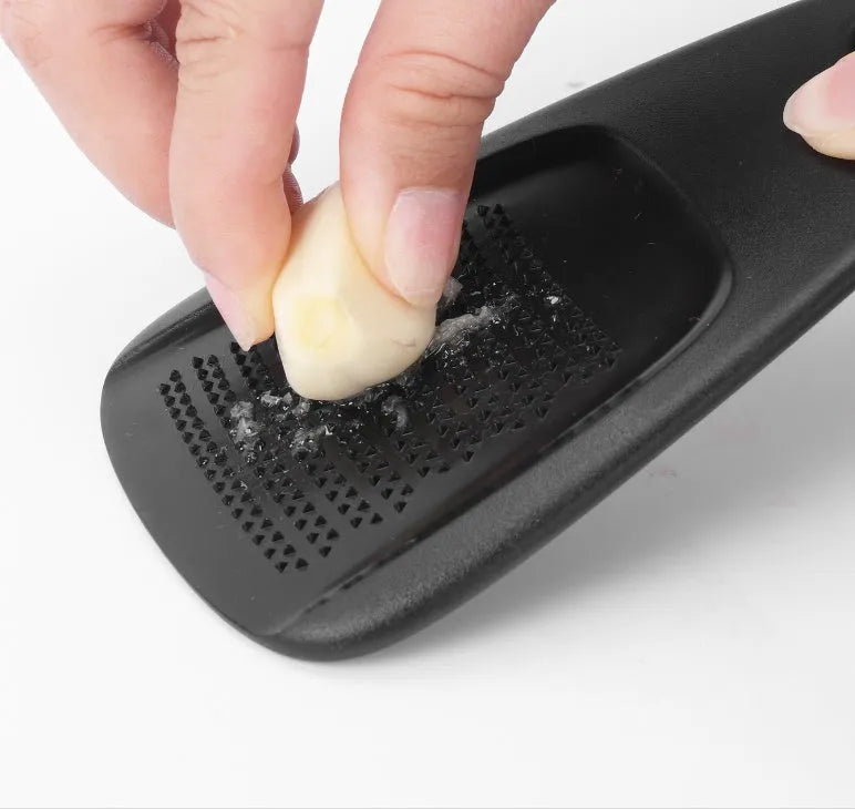 Six kitchen widgets and cleaning brush in modern colour box, made from stainless steel and PP materials