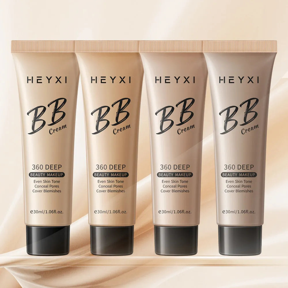 Waterproof sweat-proof BB cream cosmetic in four colour shades 01, 02, 03, 04