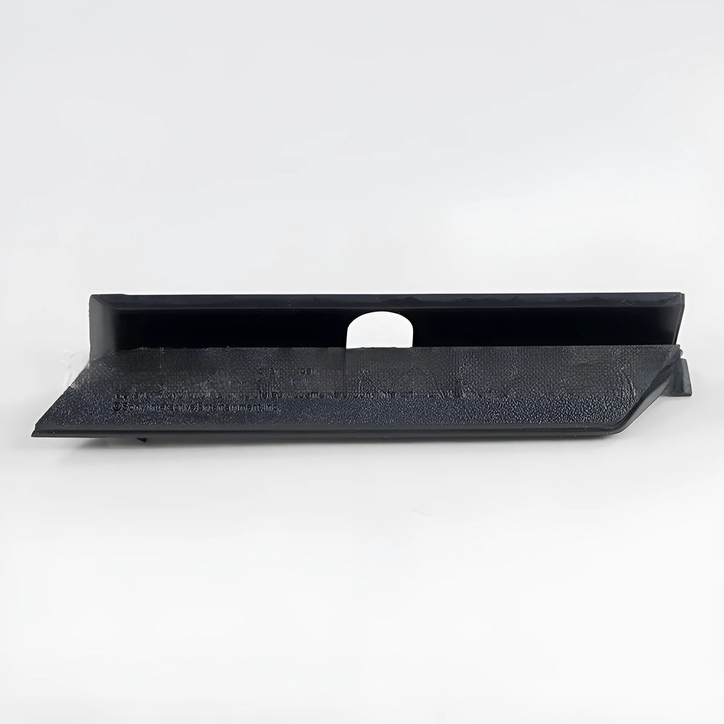 Black and white plastic hard drive baffle plate for computer case internal drive bay organisation