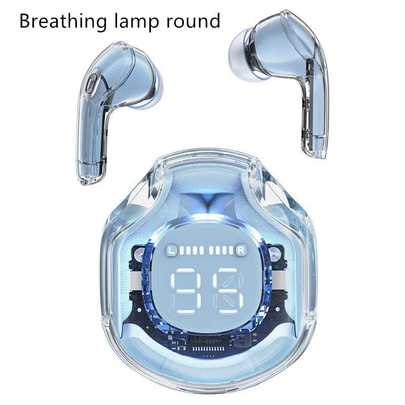 Transparent wireless Bluetooth headphones with in-ear design available in multiple colours