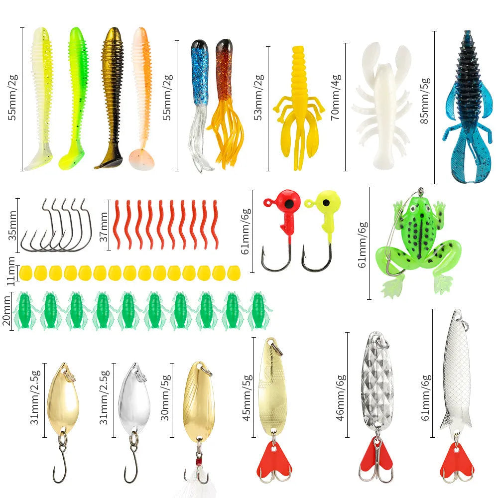 Christmas Mino Bog Fishing Set with 24 metal pieces in blind box packaging