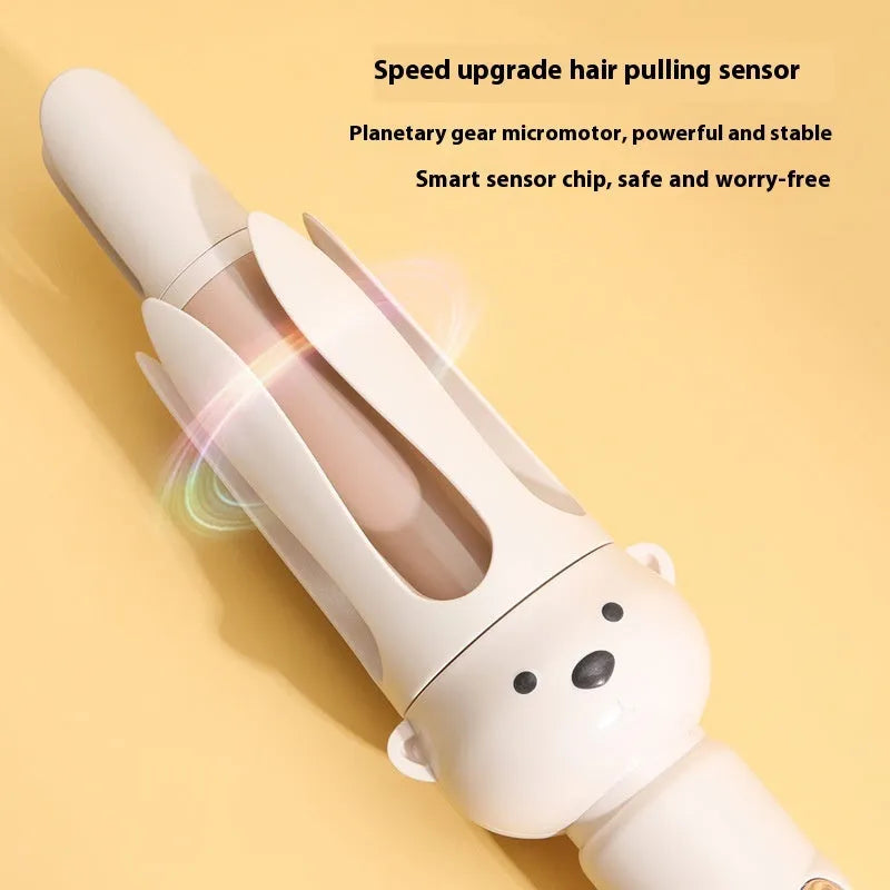Beige anion automatic hair curler with FSH208 negative ion technology and hair stick
