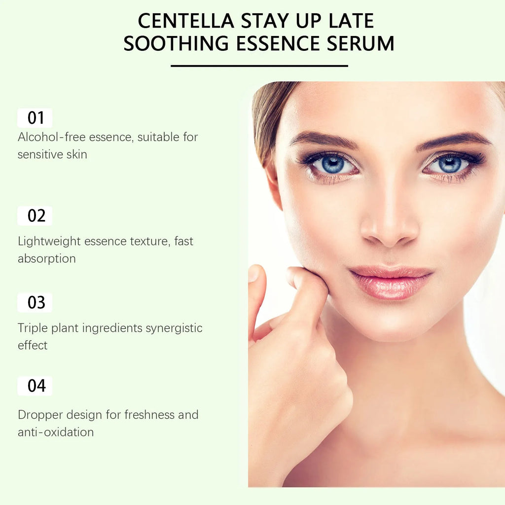 Centella Asiatica Soothing Solution 30ml bottle on white background with label showing ingredients