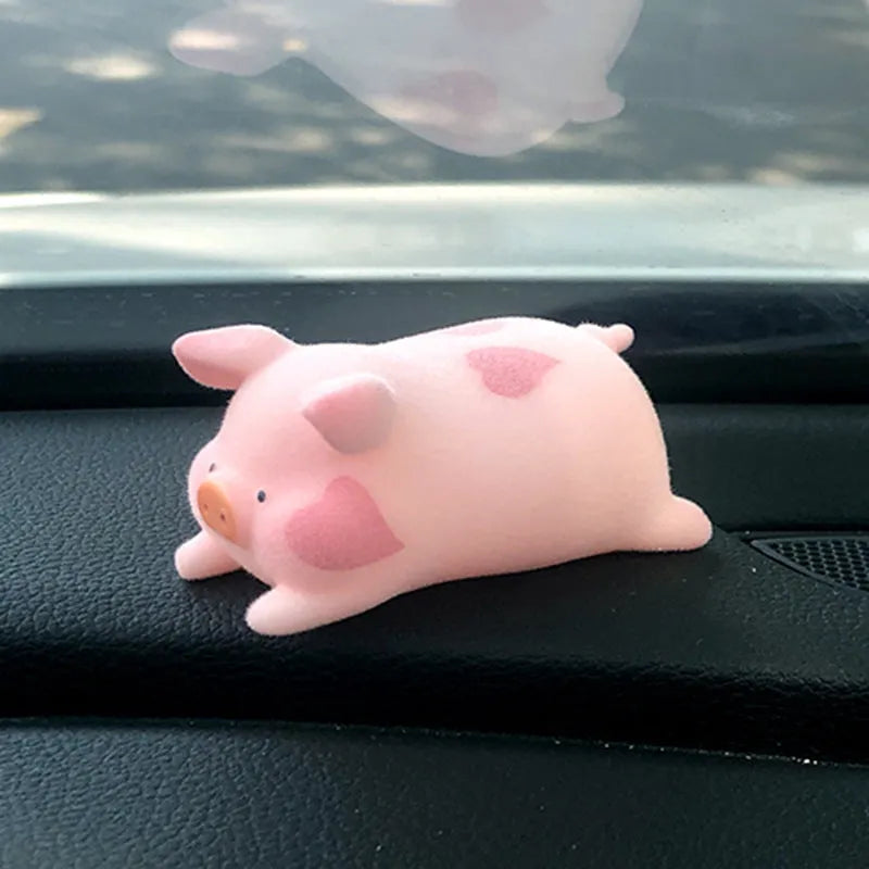 Cartoon pig resin car dashboard decoration ornament in various style options