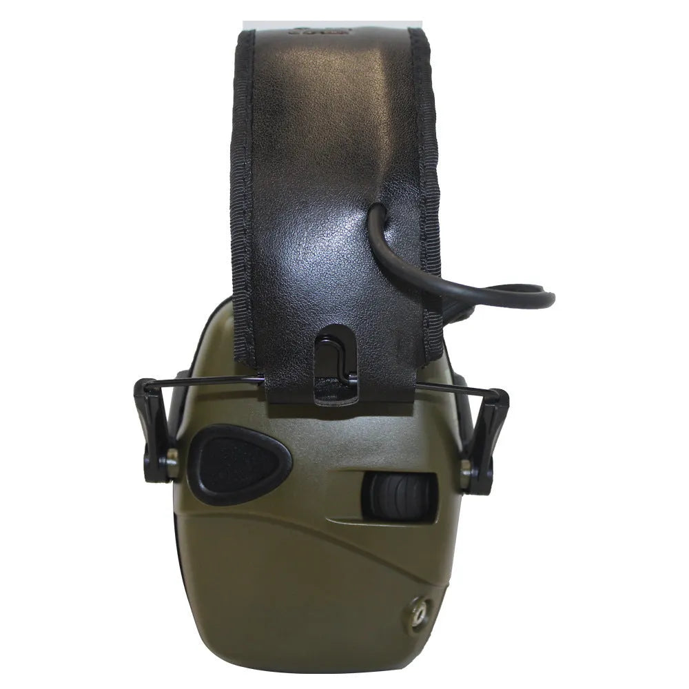Outdoor noise-canceling headphones army green over-ear ABS steel for hunting shooting