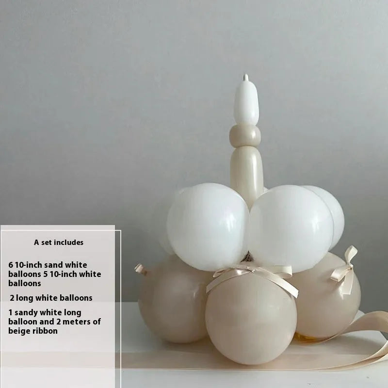 Finished round balloon bouquet DIY set for cake decorations in a choice of ten styles.