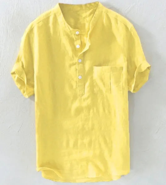 Plain cotton t-shirt in blue, front view, sizes S to 4XL