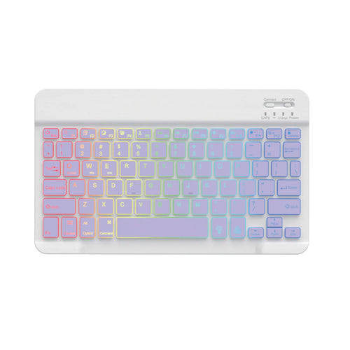 10-inch Bluetooth wireless keyboard with colourful backlight for tablets and mobile phones