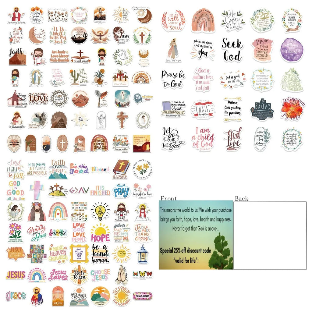 Pack of 50 assorted colourful graffiti design stickers for personalisation