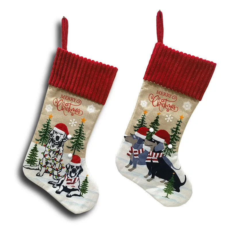 Pet themed cloth Christmas tree pendant ornament measuring 46cm by 28cm