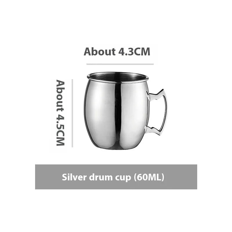 Copper plated stainless steel Moscow mule cup in a choice of hammered or smooth finish and multiple colours.