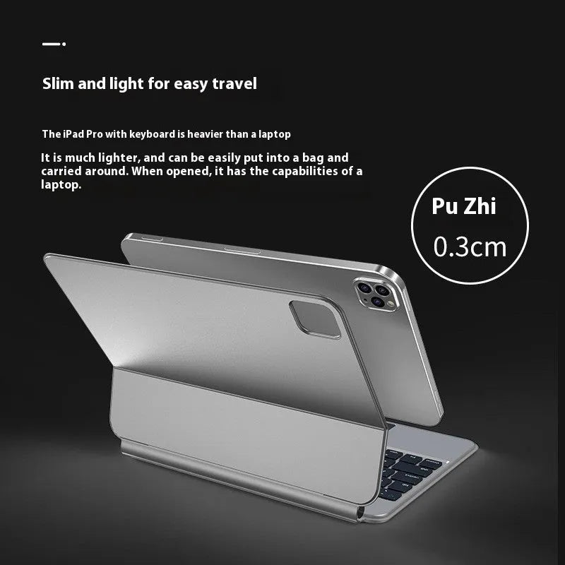 iPad wireless keyboard with magnetic protective cover in multiple colours showing Bluetooth connectivity