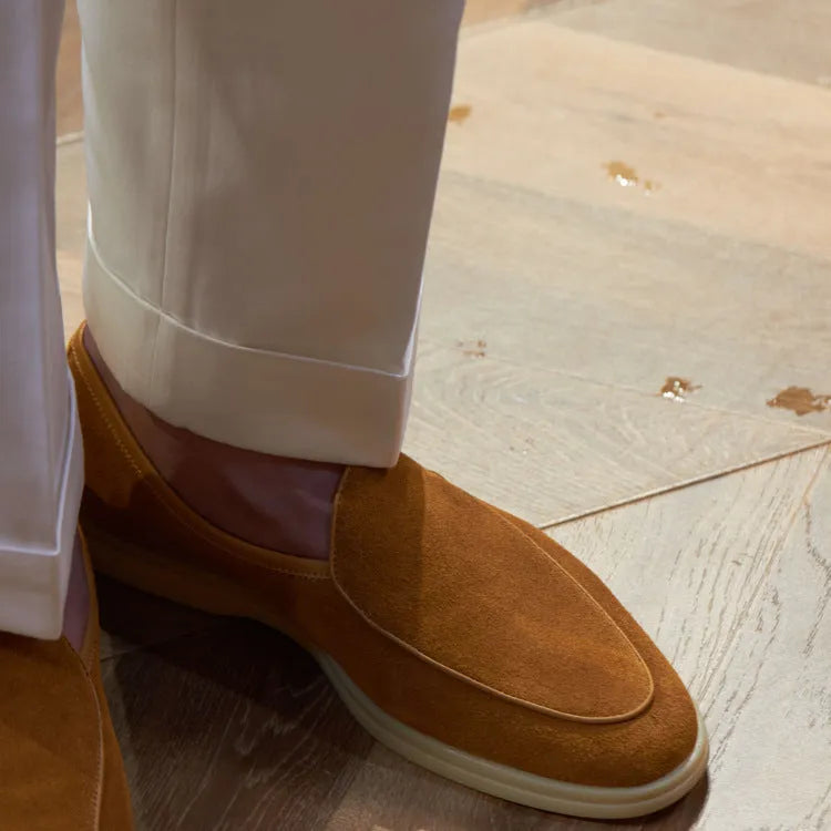 British handmade men's leather loafers in multiple colours with TPR sole.