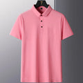 Men's non-ironing solid colour short sleeve business casual shirt in nylon fabric