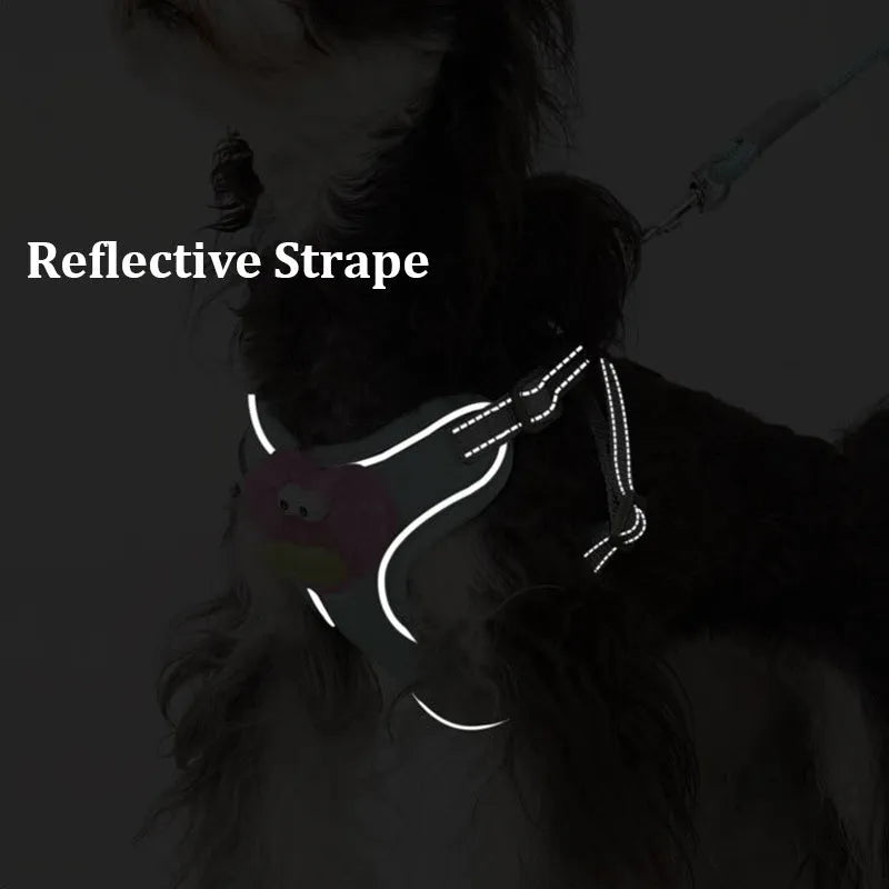 No pull dog harness with multifunction leash, soft adjustable vest, reflective stitching, breathable mesh, for medium dogs, multiple colours available