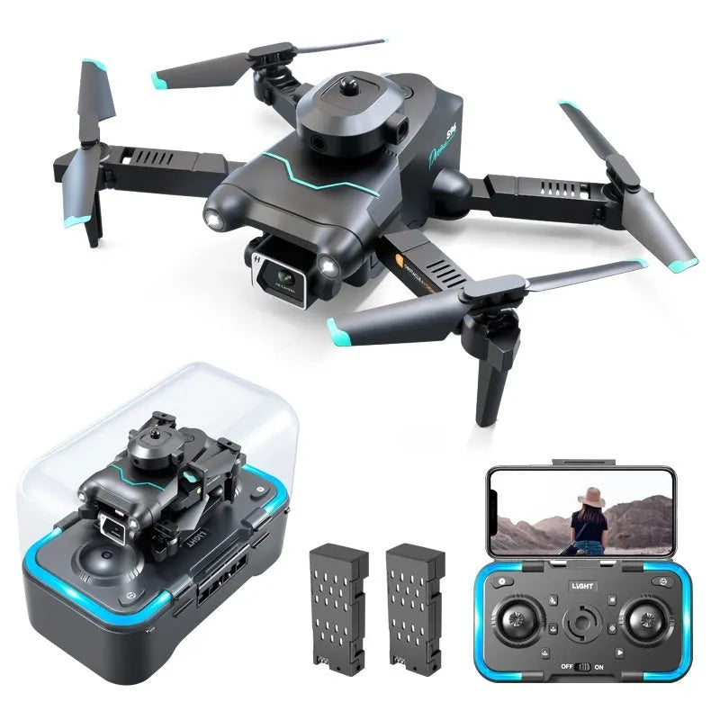 Black S96 quadcopter drone with obstacle avoidance system and 4K camera for indoor training