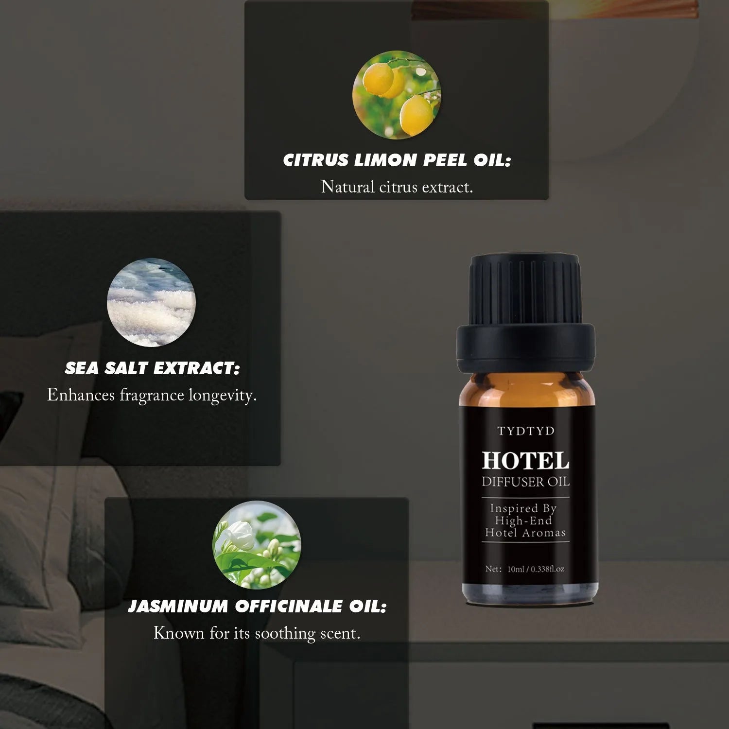 10ml natural plant fragrance essential oil bottle for aromatherapy and home scenting