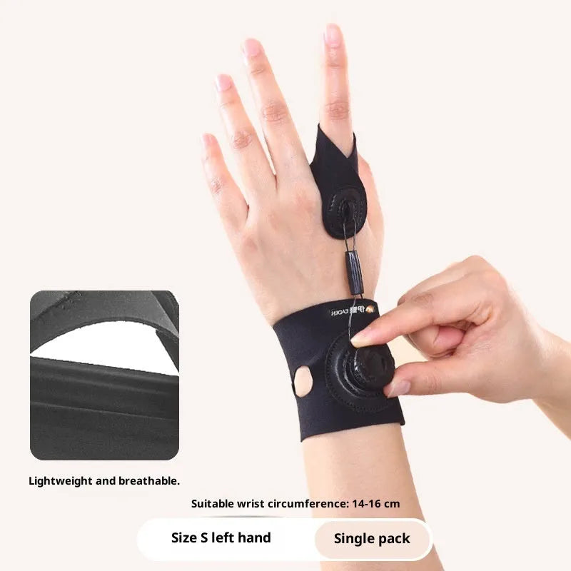 Rotating trigger finger corrector for adult left or right hand, five-finger universal design, S and M sizes