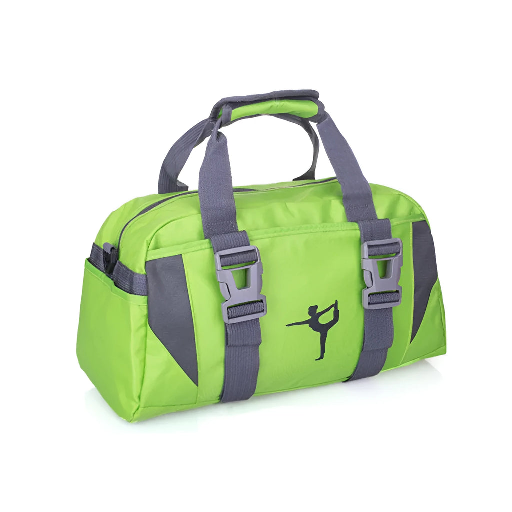 Matte finish gym backpack with yoga mat holder in dark blue medium size, urban simplicity style.