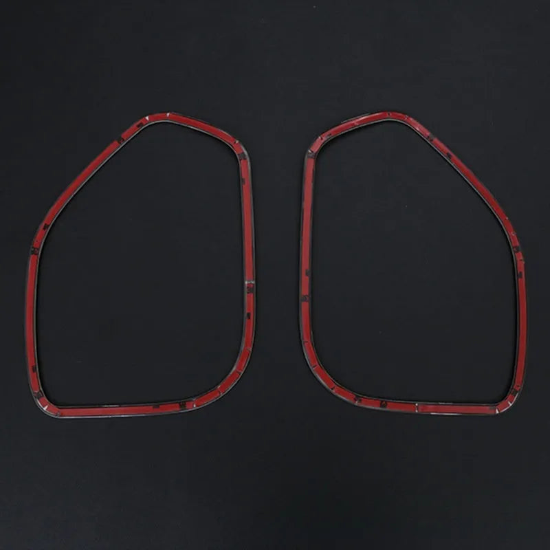 Silver 304 stainless steel interior door audio frame trim set for 20-22 ROOX40 series, 2 pieces, 270x200mm each.