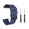 26mm black silicone watch strap with stainless steel button for Jiaming watches