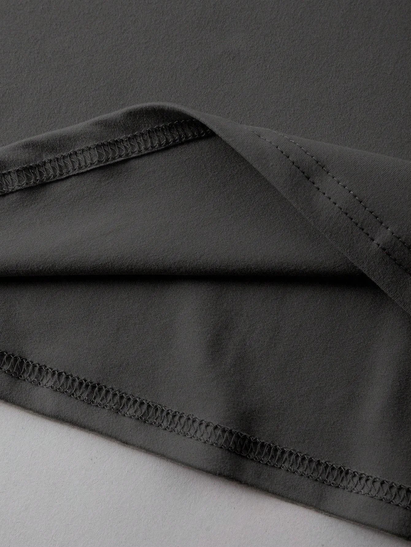 Loose fit cotton short sleeve T-shirt in assorted colours on a hanger