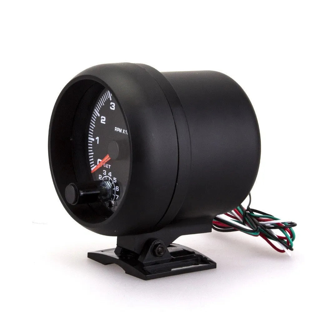 Blue light pointer automotive tachometer with 95mm diameter plastic casing