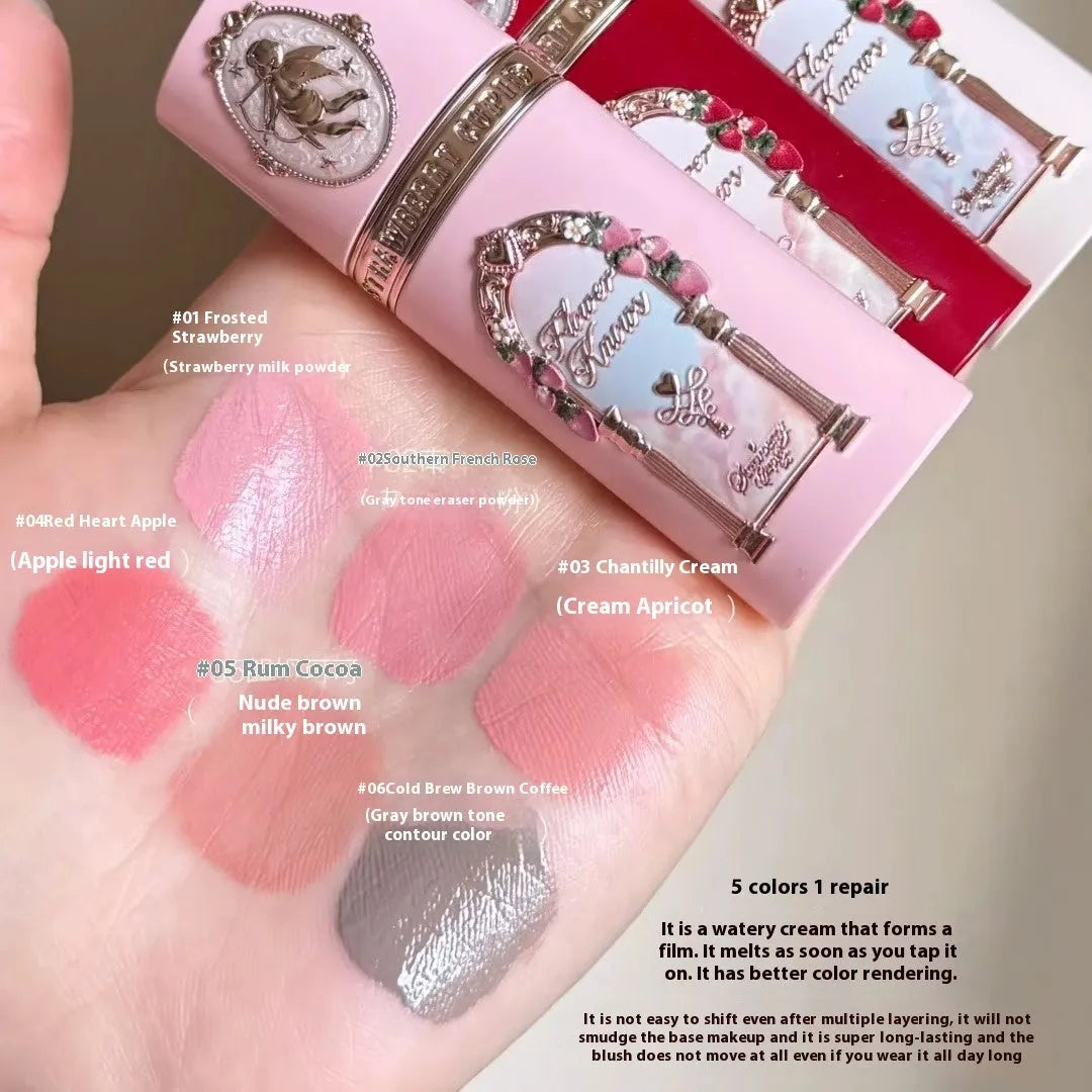 Strawberry Cupid Liquid Blush in six shades: Blush 01, 02, 03, 04, 05, and 06