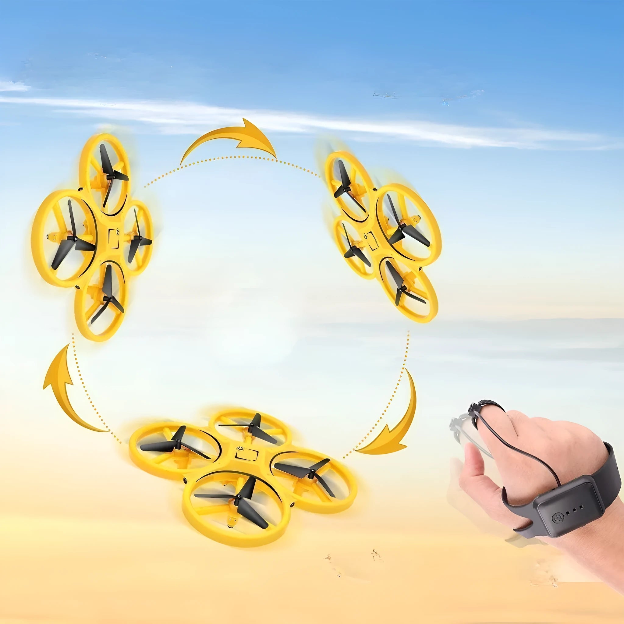 Intelligent gesture sensing flying saucer toy in ABS plastic, 17x17x4.5cm, for children aged 7-14