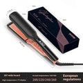 Hair straightener with temperature display showing 207℃ and negative ion technology