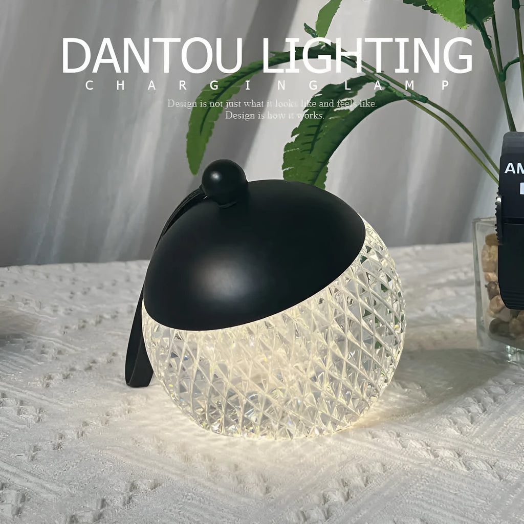 Portable dimmable LED desk lamp with 12cm circular design in multiple colour options