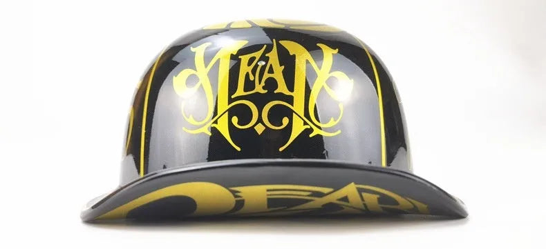 Cruise decoration electric bicycle half helmet in black gold colour, ABS shell, adult size