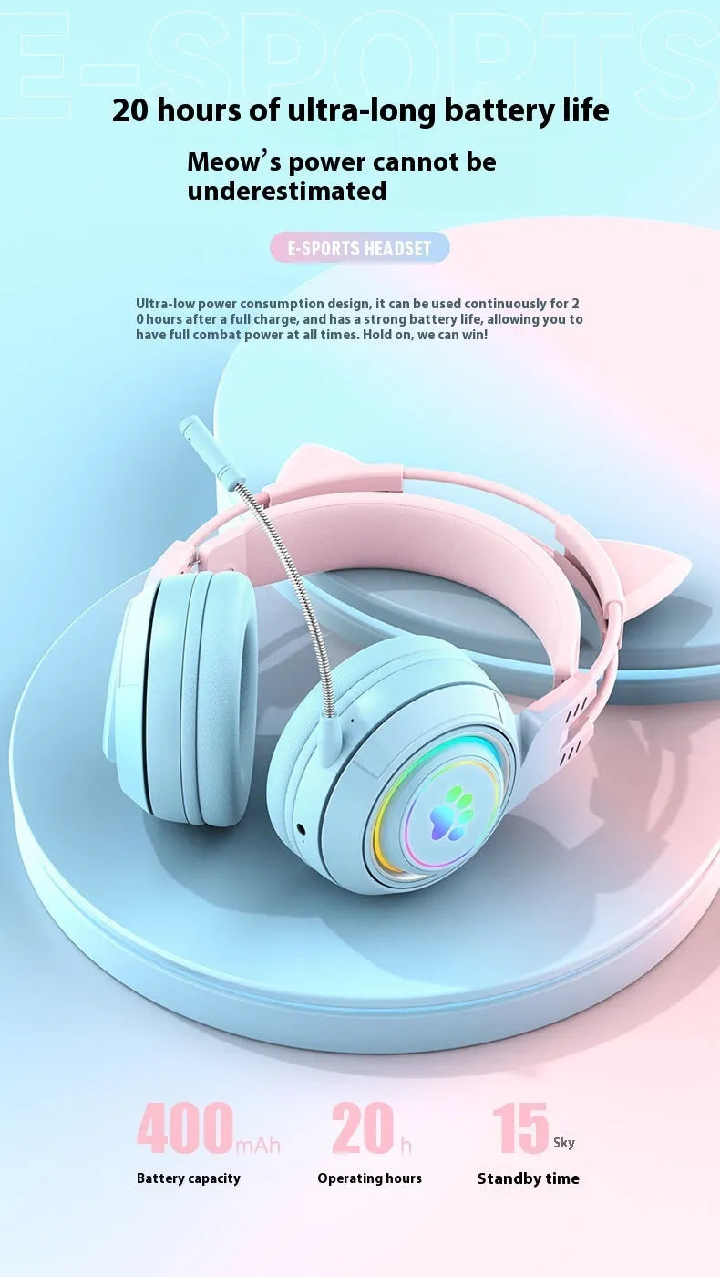 SY-T25 gradient colour wireless Bluetooth headset with ABS material and Jerry chipset