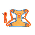 Adjustable purple dog haulage rope harness with chest strap shown on a dog.