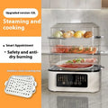 28L stainless steel electric food steamer with steaming rack and PP liner