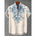 Men's linen summer shirt long sleeve slim fit non-iron American retro style in colour WQ124