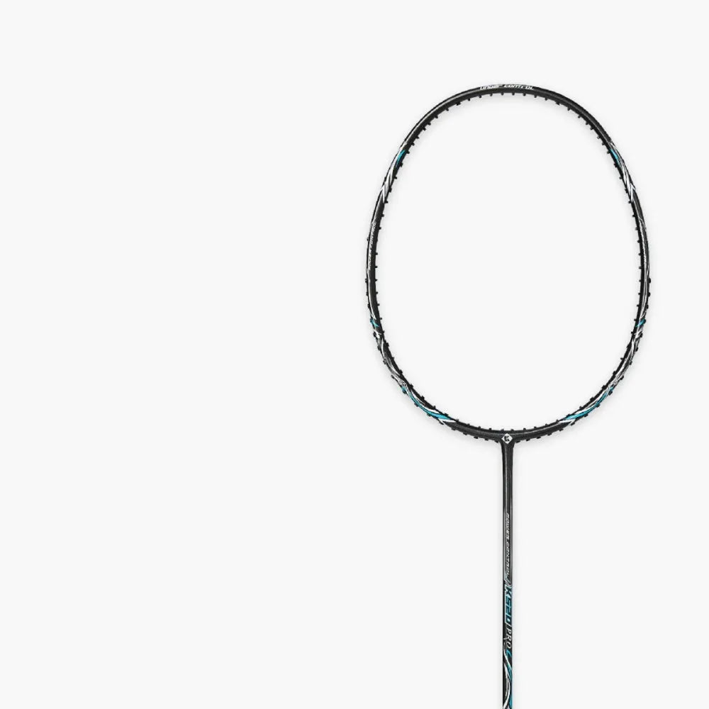 K520pro all-carbon fibre badminton racket in black with pink lines, 675mm length, G5 handle