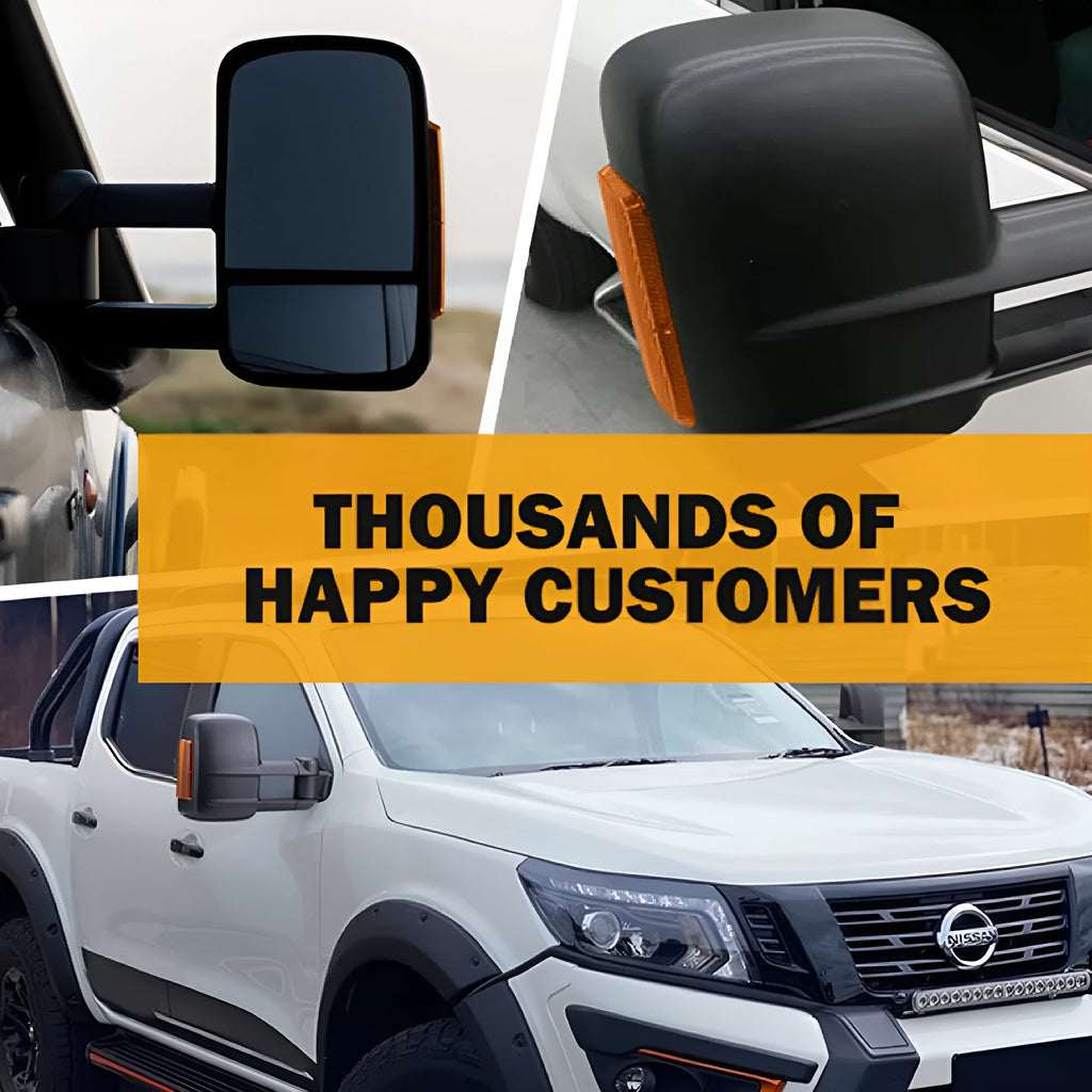Black exterior electric rear view mirror for Nissan NP300 Navara D23 2015 onward models