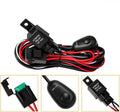 One drag two LED work light wiring harness with 2 metre silicone cable for automotive roof spotlight installations