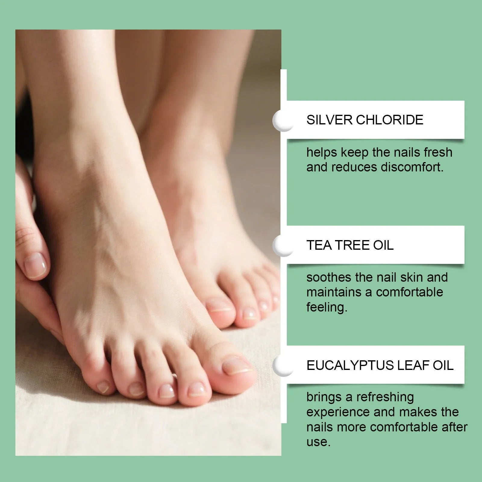 10ml daily gentle nail care essence with tea tree oil and eucalyptus leaf oil for moisturising nail surface