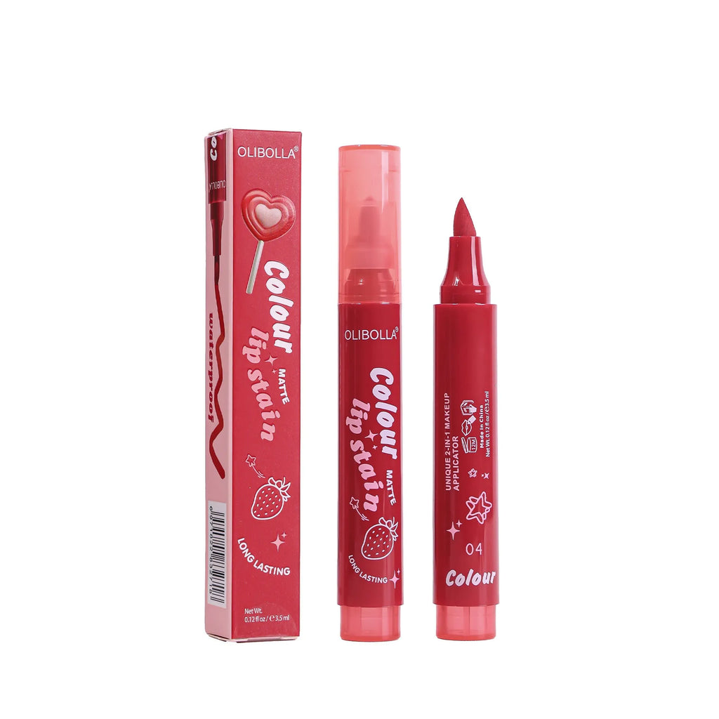 Olibolla matte six-color lip gloss lip liner in six shades, long lasting fade resistant, universal skin type