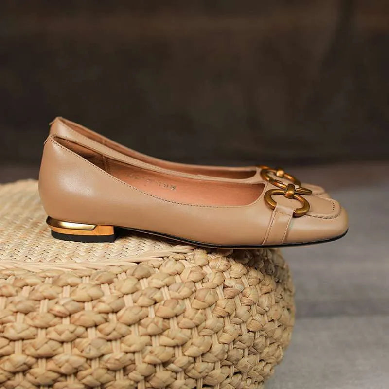 Women's Wanwan Lei style black low heel pumps with square toe and high heel over 8cm on rubber sole.