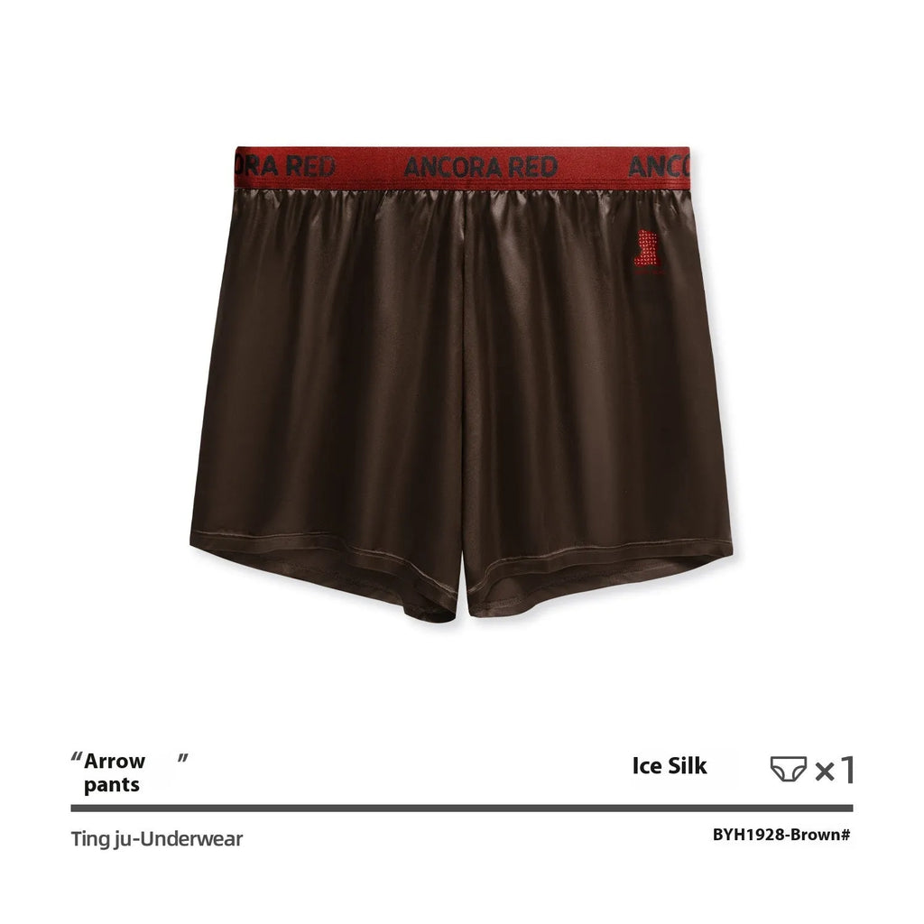 Men's solid colour boxer briefs showing mid-waist design and knitted polyester fabric in multiple colour options