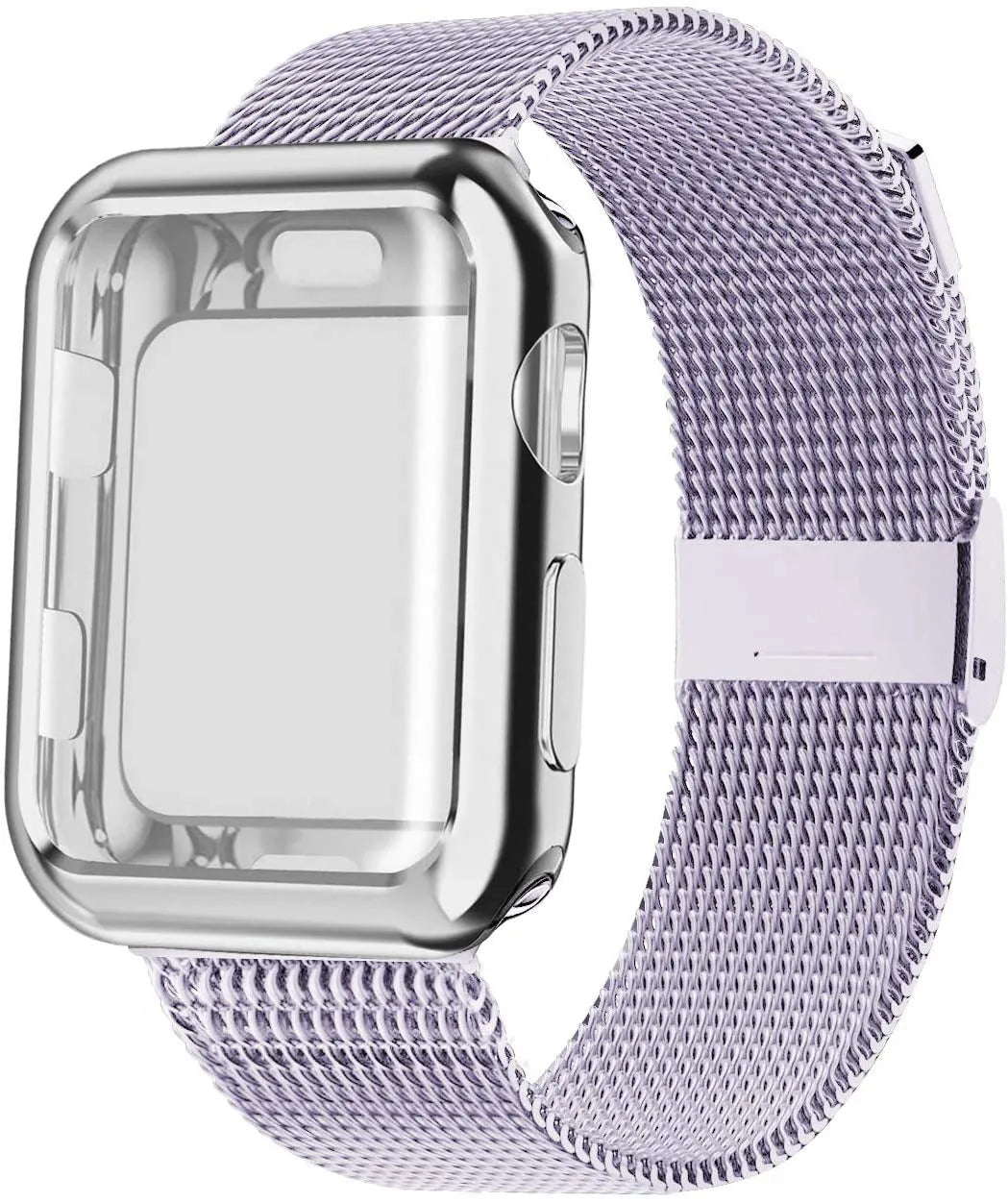 Magnetic metal Milan Apple Watch band with protective case in multiple colours and sizes