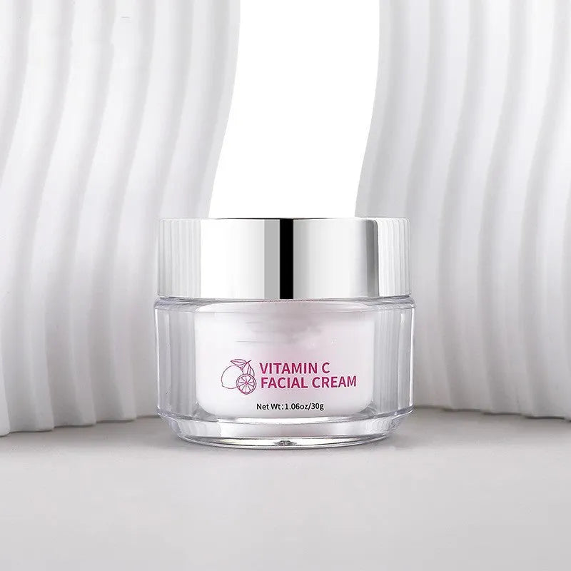 30g Vitamin C face cream pot for universal skin types, showing product dimensions.