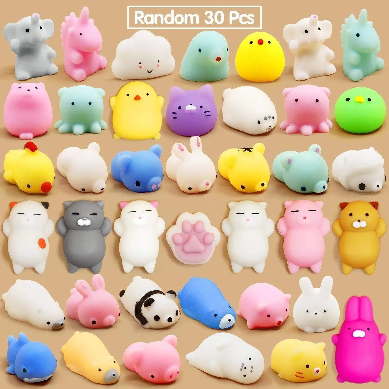 Soft glue pet vent decompression toy star model 4.5cm small ball colour on neutral background