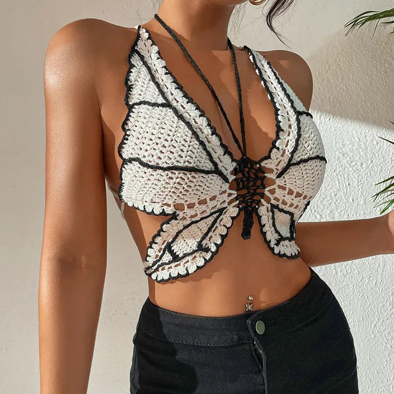 Women's black classic bikini swimsuit made from acrylic fabric