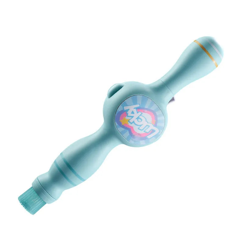 Onshine Smoke Bubble Machine toy for children ages 4-6 with bubble water and accessories in blue and pink